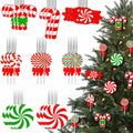 Soaoo Christmas Air Freshener Ornaments Peppermint Scent 24 Pcs Red Green White by Deal US