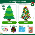 EMPOF Felt Christmas Tree 3.3ft DIY Set w/Lights & 32 Ornaments Colorful by Deal US