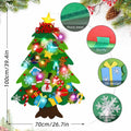 EMPOF Felt Christmas Tree 3.3ft DIY Set w/Lights & 32 Ornaments Colorful by Deal US