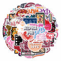 JRAOCCY 62Pcs Alpha PHI Cartoon Vinyl Waterproof Stickers Pack Gold by Deal US