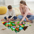 EMPOF Felt Christmas Tree 3.3ft DIY Set w/Lights & 32 Ornaments Colorful by Deal US