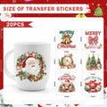 AFRITEE Christmas UV DTF Cup Wraps 20 Sheets 16oz Red Farmhouse Cow Elk by Deal US