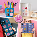 JRAOCCY 62Pcs Alpha PHI Cartoon Vinyl Waterproof Stickers Pack Gold by Deal US