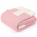 MACEVIA Valentines Day Knit Throw Blanket Heather Pink 50x60 by Deal US