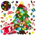 EMPOF Felt Christmas Tree 3.3ft DIY Set w/Lights & 32 Ornaments Colorful by Deal US