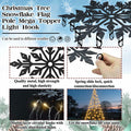 Voccos Christmas Tree Flag Pole Mega Topper Light Hooks Metal Snowflake 24 Hooks by Deal US