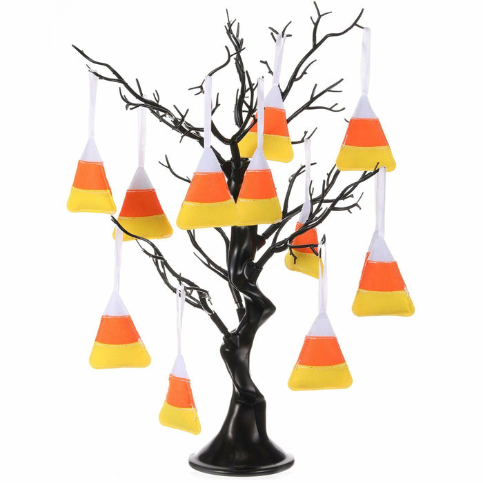 Remagr 12 Pcs Candy Corn Felt Hanging Ornaments White Orange Yellow by Deal US
