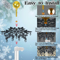 Voccos Christmas Tree Flag Pole Mega Topper Light Hooks Metal Snowflake 24 Hooks by Deal US