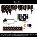 NBjiuyin 4Ft Halloween Ghosts Cutouts with 100 Glue Dots White Paper by Deal US