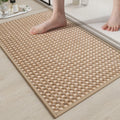 YDKGL Non Slip Bath Mat Braided Rubber Backing Brown 24x35 Polyester by Deal US