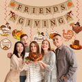Friendsgiving Party Decorations Banner Hanging Swirls Turkey Pumpkin Maple by Deal US
