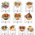 idyllic Hello Pumpkin Wreath Sign Front Door Decor Wood 16" Cream by Deal US