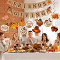 Friendsgiving Party Decorations Banner Hanging Swirls Turkey Pumpkin Maple by Deal US