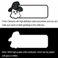 NBjiuyin 4Ft Halloween Ghosts Cutouts with 100 Glue Dots White Paper by Deal US