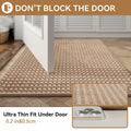 YDKGL Non Slip Bath Mat Braided Rubber Backing Brown 24x35 Polyester by Deal US