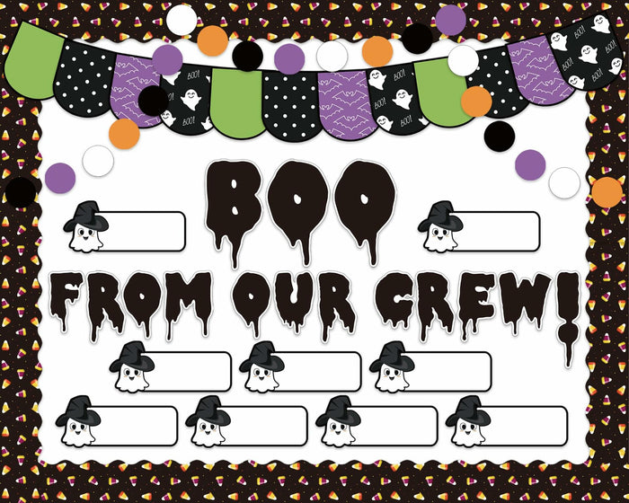 NBjiuyin 4Ft Halloween Ghosts Cutouts with 100 Glue Dots White Paper by Deal US