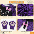 Weixinbuy Girls Leopard Cat Costume Glow Dark Halloween Dress Purple Size 3-4T by Deal US