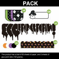 NBjiuyin 4Ft Halloween Ghosts Cutouts with 100 Glue Dots White Paper by Deal US