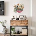 idyllic Hello Pumpkin Wreath Sign Front Door Decor Wood 16" Cream by Deal US
