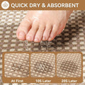 YDKGL Non Slip Bath Mat Braided Rubber Backing Brown 24x35 Polyester by Deal US