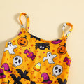Guodeunh Toddler Girls Halloween Pumpkin Spider Romper Orange Size 4-5T by Deal US