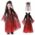 QPCOS Royal Vampire Costume Girls Deluxe Dress Black Size 10-12 by Deal US