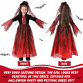 QPCOS Royal Vampire Costume Girls Deluxe Dress Black Size 10-12 by Deal US