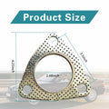 leechio Car Exhaust Gasket 2.48" 3 Hole Flange High Temp Silver 2PCS by Deal US