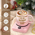 Waipfaru Coffee Mug Warmer & You Are Awesome Mug Set, 3 Temp Settings Black by Deal US