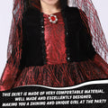 QPCOS Royal Vampire Costume Girls Deluxe Dress Black Size 10-12 by Deal US