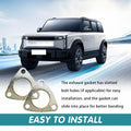 leechio Car Exhaust Gasket 2.48" 3 Hole Flange High Temp Silver 2PCS by Deal US