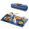 Generic Electric Food Warming Mat 26x15 Inch Silicone Blue Adjustable Modes by Deal US