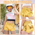 iMuchic Girls Metallic Dance Shorts Sparkly Hot Pants Gold Size Small by Deal US