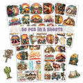BIGZORO Desert Camping Stickers Camel Cactus Waterproof Vinyl Pack 50 by Deal US
