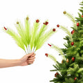 Petalivebioom 15.7" Christmas Tree Topper with 12 Green & Red Picks by Deal US