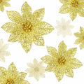 Wironlst 24pcs Gold Glitter Poinsettia Christmas Tree Ornaments 3 Sizes by Deal US