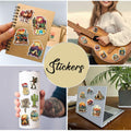 BIGZORO Desert Camping Stickers Camel Cactus Waterproof Vinyl Pack 50 by Deal US