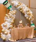 OORAMOO 176PCS Champagne Bottle Balloon Garland Arch Kit Gold Party Decor by Deal US