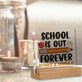 AKFVNSFK Teacher Retirement Gifts Desk Sign Plaque Multicolour Acrylic by Deal US