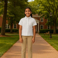 French Toast Girls Short Sleeve Button Down Oxford White Size 4 by Deal US