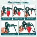 C7 C9 Christmas Light Spring Clips 50pcs for E12 E17 Mini Lights Outdoor by Deal US