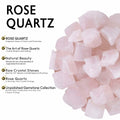Rose Quartz Raw Healing Stones 1/2lb Pink Rough Crystals Bulk by Deal US