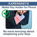 KARENSKEYS 2PCS Key Sleeve Stretchy Keys Organizer Slim Card Holder Pink by Deal US