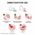 Almond Press On Nails Medium Glossy Flower French Tip Fake Nails 24pcs by Deal US