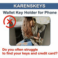 KARENSKEYS 2PCS Key Sleeve Stretchy Keys Organizer Slim Card Holder Pink by Deal US