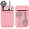 KARENSKEYS 2PCS Key Sleeve Stretchy Keys Organizer Slim Card Holder Pink by Deal US
