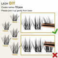 Lash Clusters B03 D Curl 18mm DIY Wispy Volume Eyelash Extensions 72pcs by Deal US