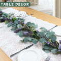 Chiyinbao 6FT Purple Flower Garland Artificial Eucalyptus Wedding Home Decor by Deal US