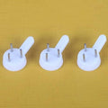 Galepromot 10Pcs White Plastic Non-Marking Wall Hooks for Hanging Home Decor by Deal US