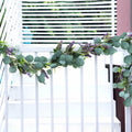 Chiyinbao 6FT Purple Flower Garland Artificial Eucalyptus Wedding Home Decor by Deal US